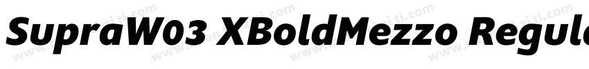 SupraW03 XBoldMezzo Regular字体转换